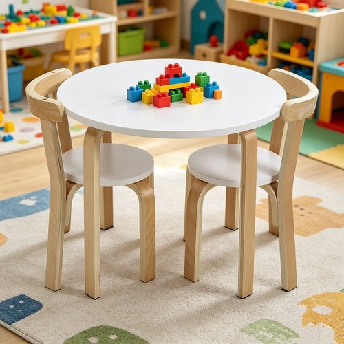 Kids table and chairs - table,