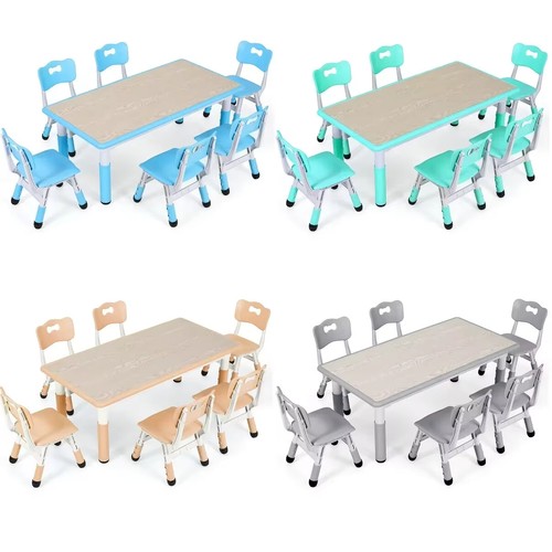 Kids table and chairs - table, 6